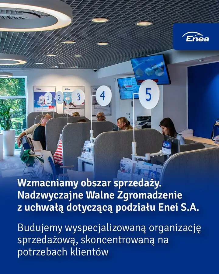 Akcjonariusze Enei zdecydowali: będzie podział spółki i wydzielenie sprzedaży