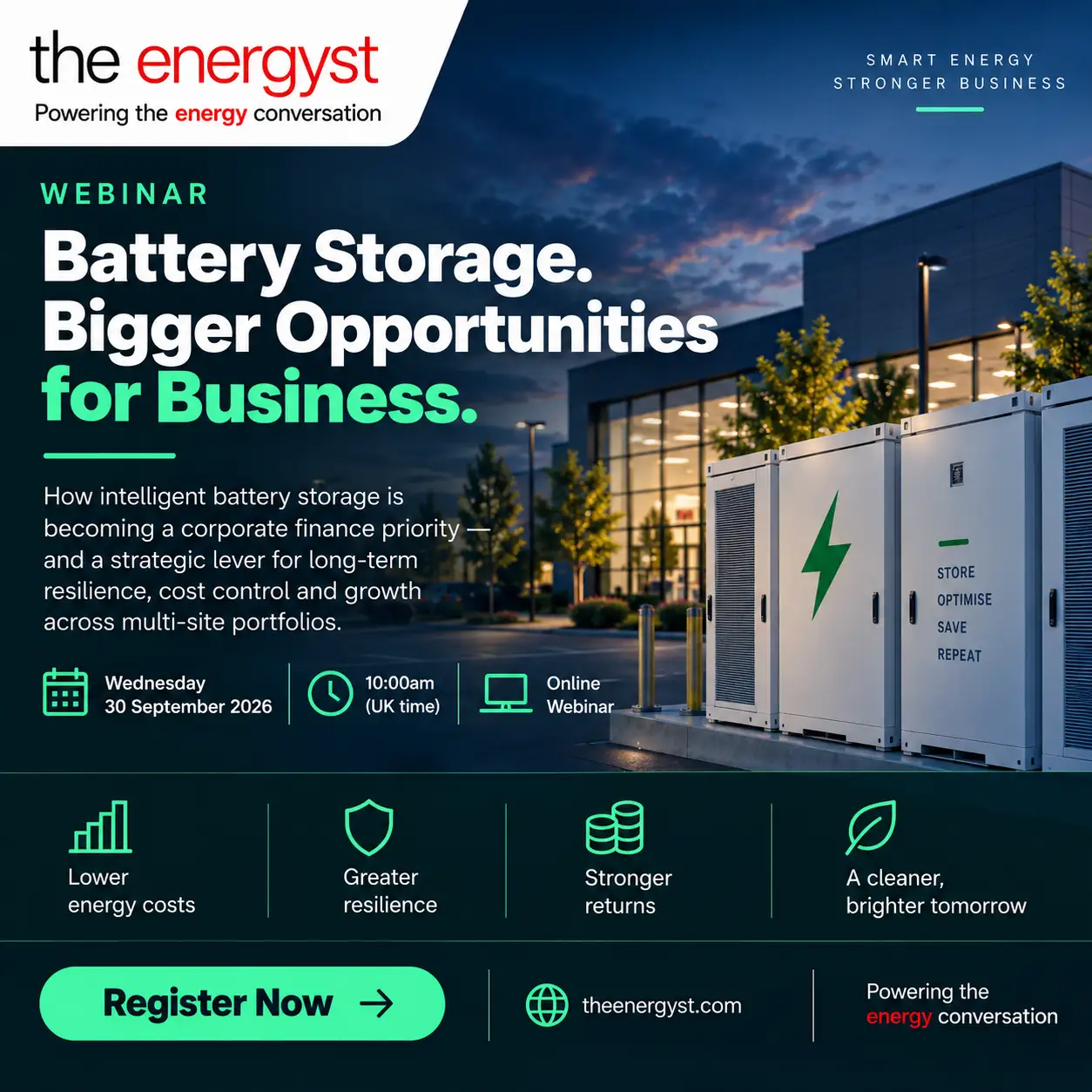 Magazyny energii coraz ważniejsze w finansach firm – webinar już 30 września