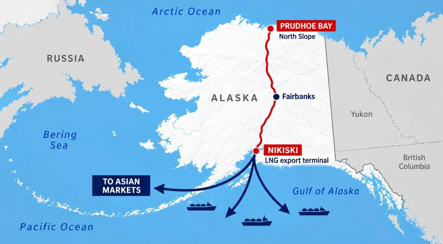 Alaska LNG: Trump ogłasza 54 mld dolarów z Korei Południowej, Seul studzi entuzjazm
